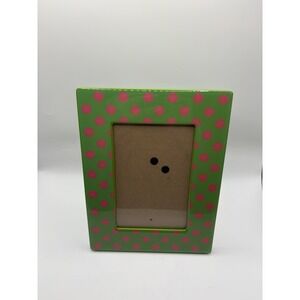 Lime Green & Hot Pink Polka Dot Photo Picture Frame 4x6" Photo